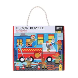 Petit Collage Floor Puzzle Firefighters - Puslespil Petit Collage Floor Puzzle Firefighters - Puslespil